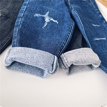 Baby Boys' Fleece Straight Jeans